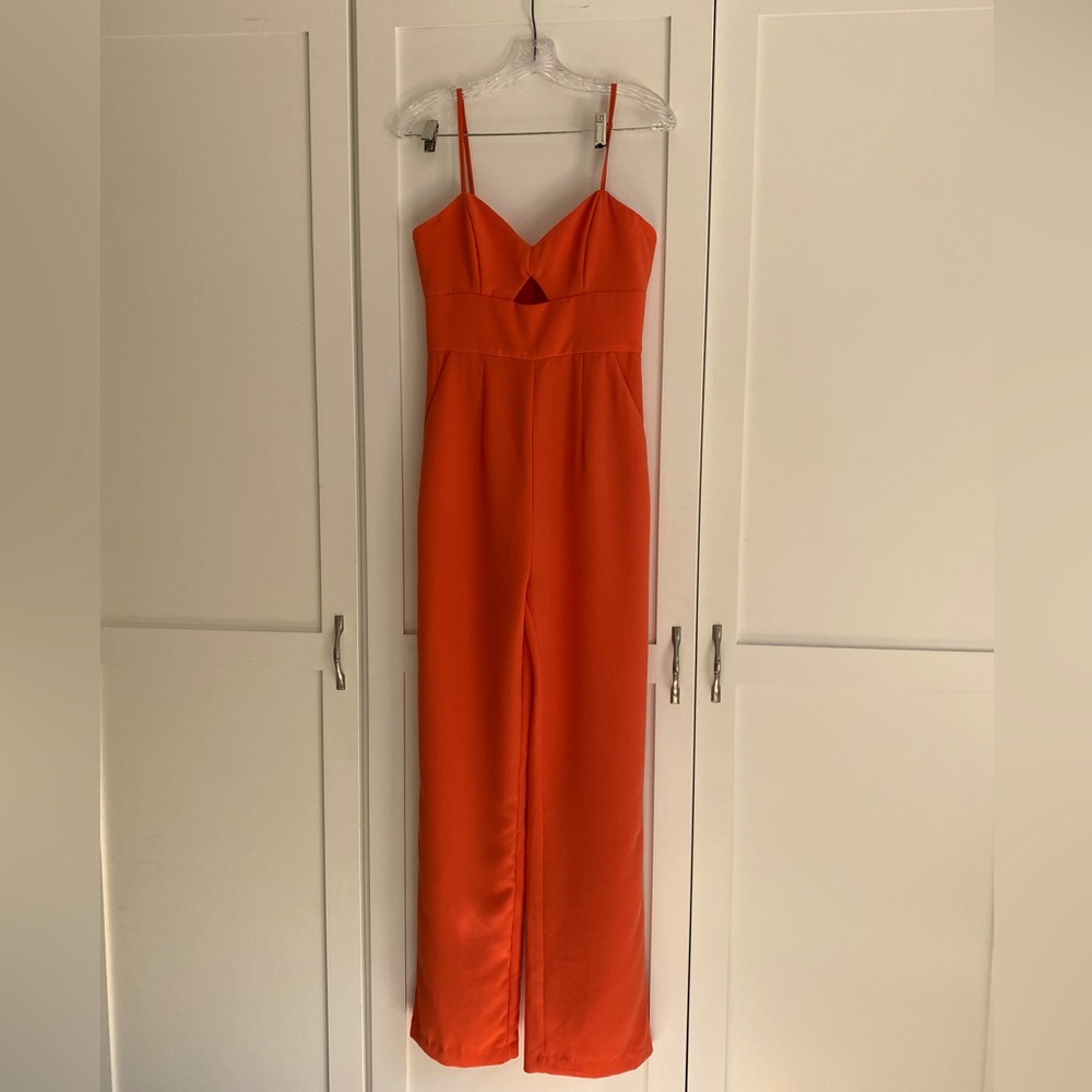 Kookai keyhole jumpsuit - size 38 (US 4) - orange